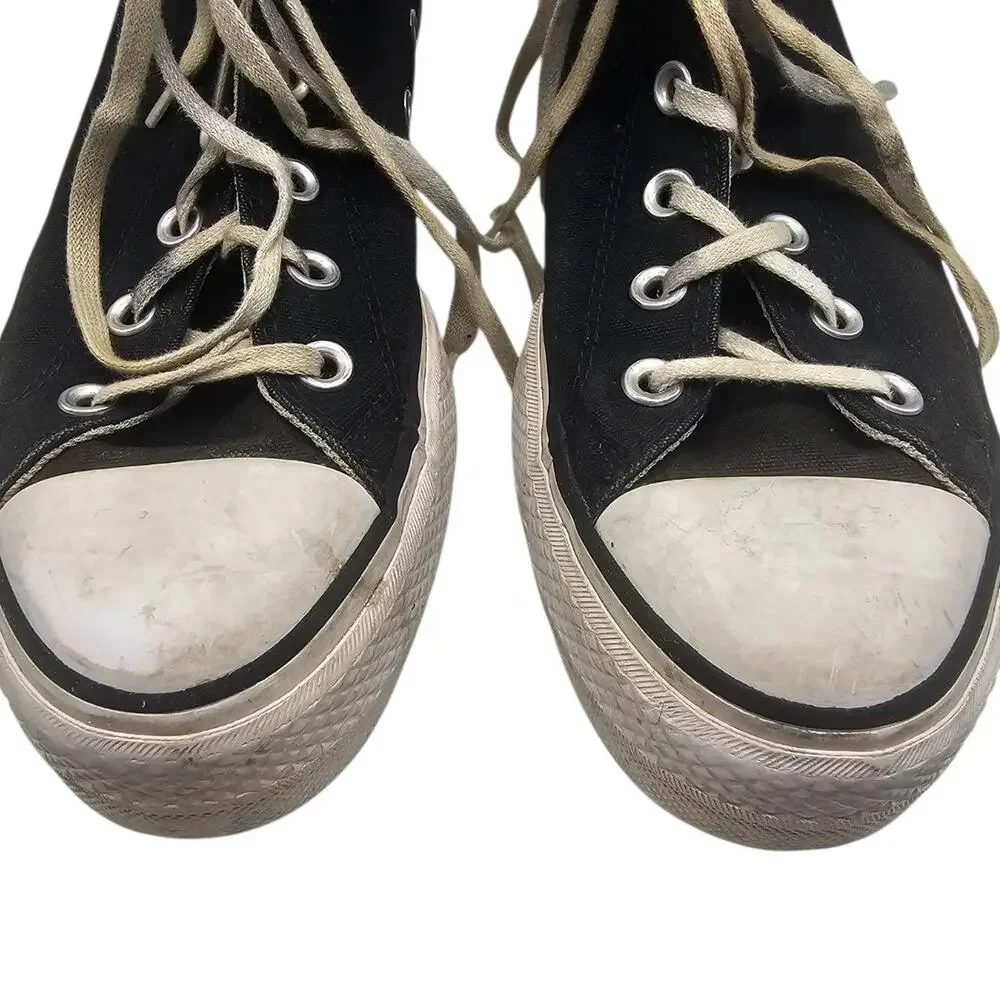 Converse Chuck Taylor All Star Platform High Top Sneakers Black Size 8